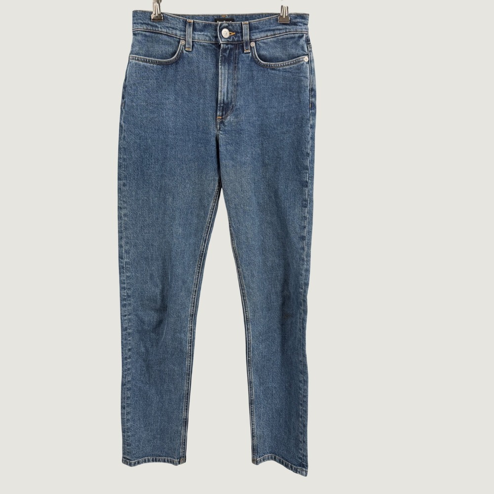 ASKET Jeans Womens Size 26/34 Blue Straight Leg Organic Cotton